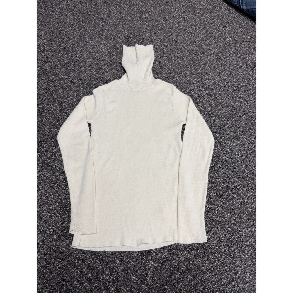 True Vintage Sears Turtleneck 1970s True Vintage White Womans Size 34 Small